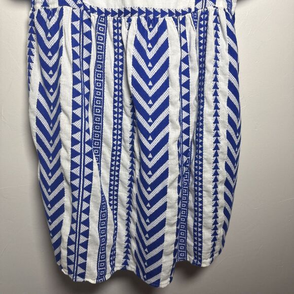 Old Navy Blue White Southwest Print Dress Women's Size Medium Knee Length - Picture 7 of 14